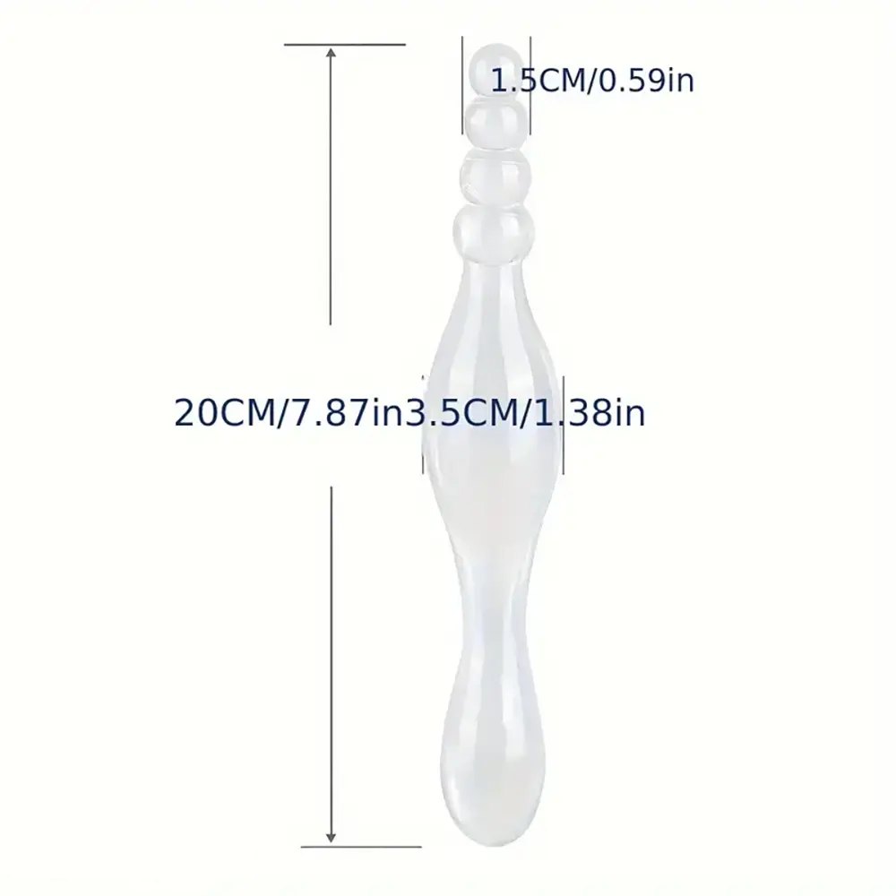 Clear beaded anal dildo, photo 6