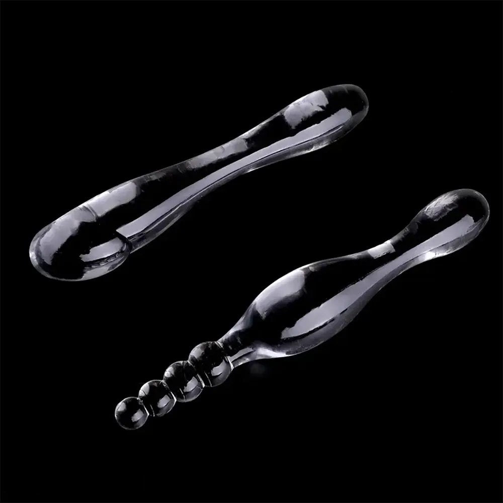 Clear beaded anal dildo, photo 7