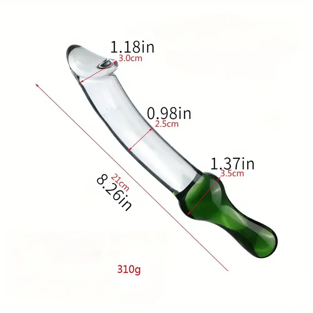 Clear glass double-ended dildo, photo 11