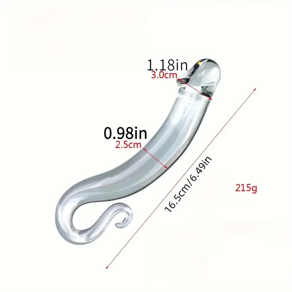 Clear glass double-ended dildo, photo 12