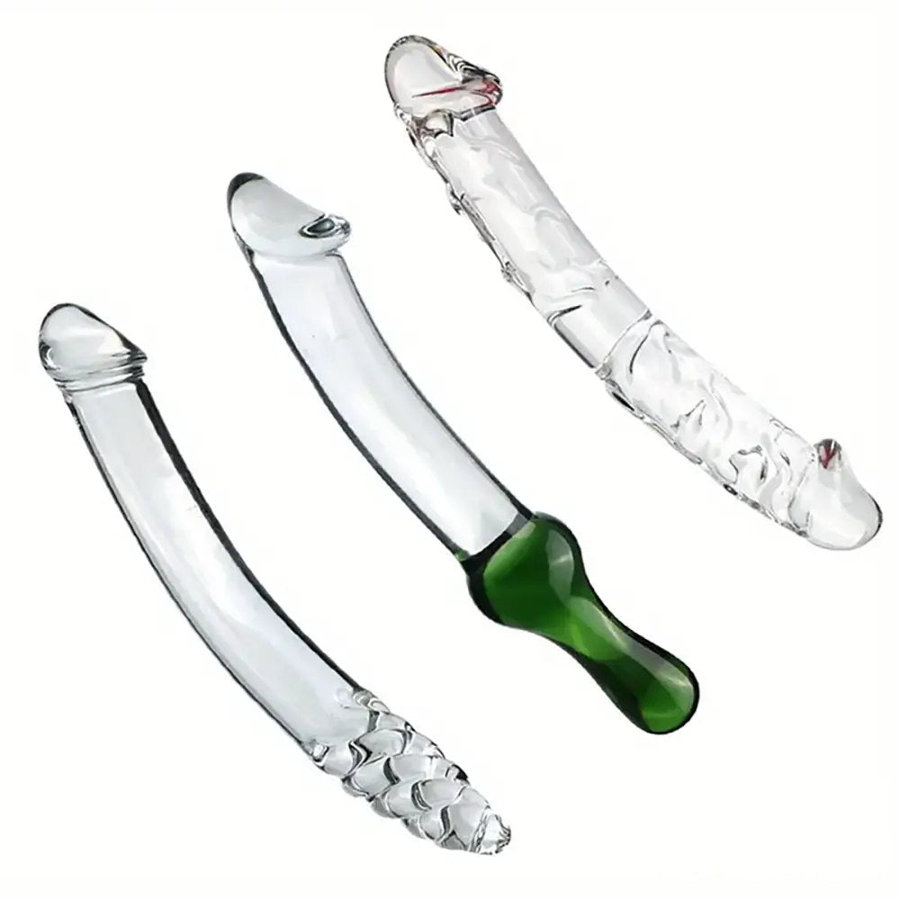 Clear glass double-ended dildo, photo 2