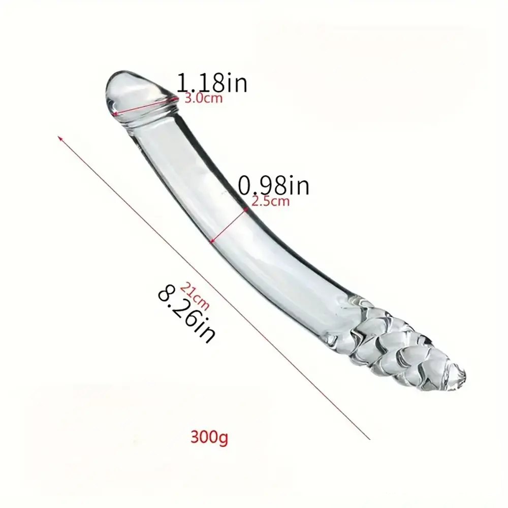 Clear glass double-ended dildo, photo 8