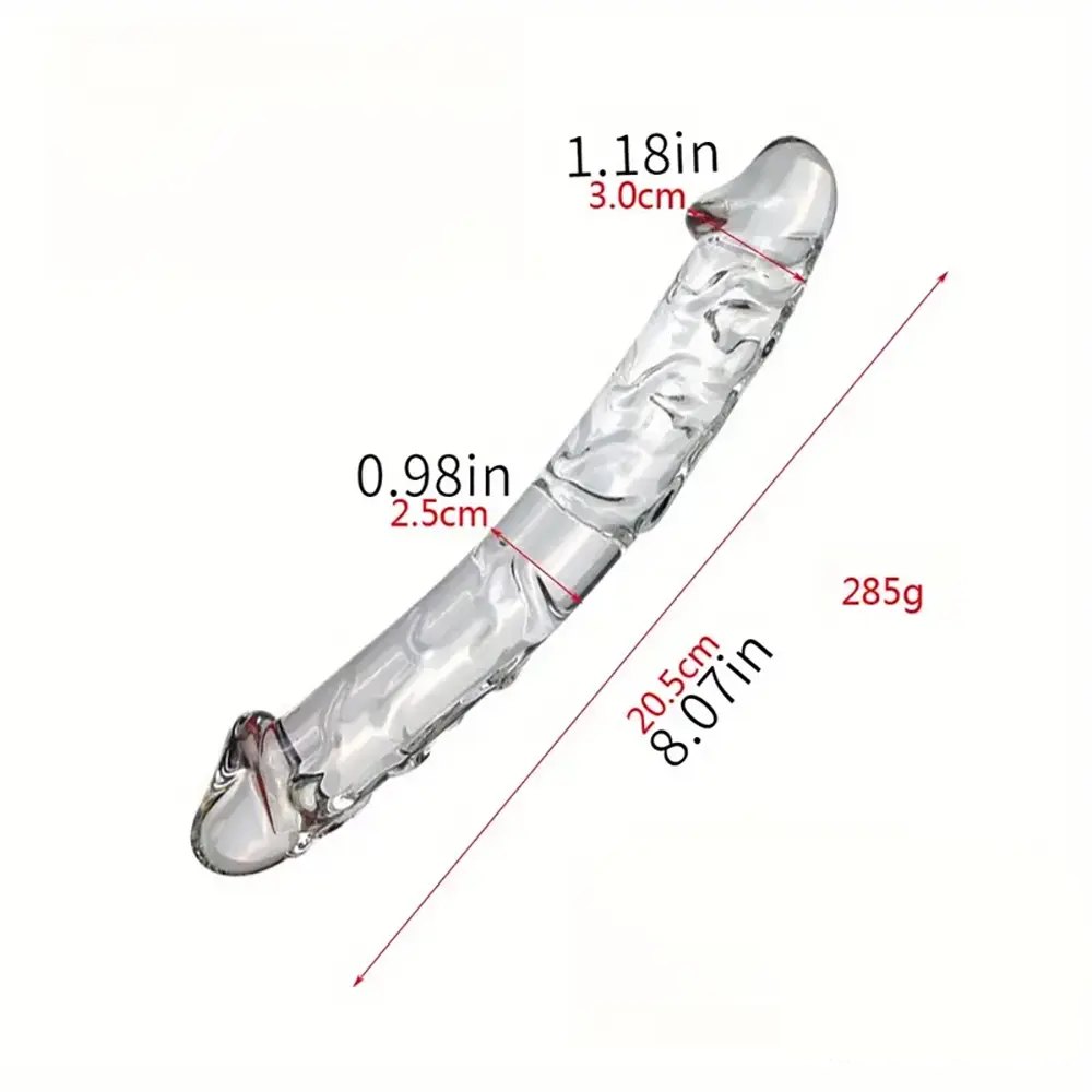 Clear glass double-ended dildo, photo 9