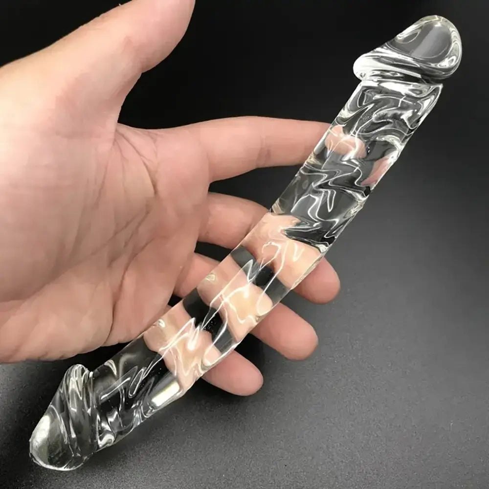 Clear glass double-ended dildo, photo 2