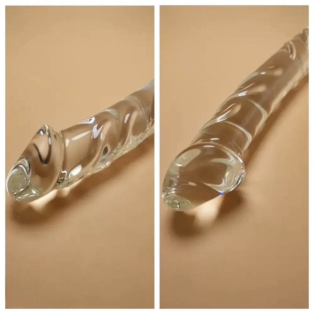 Clear glass double-ended dildo, photo 3