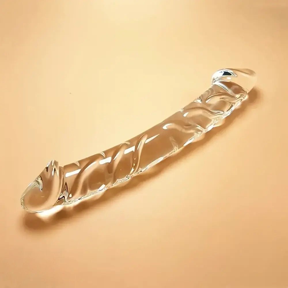 Clear glass double-ended dildo, photo 4