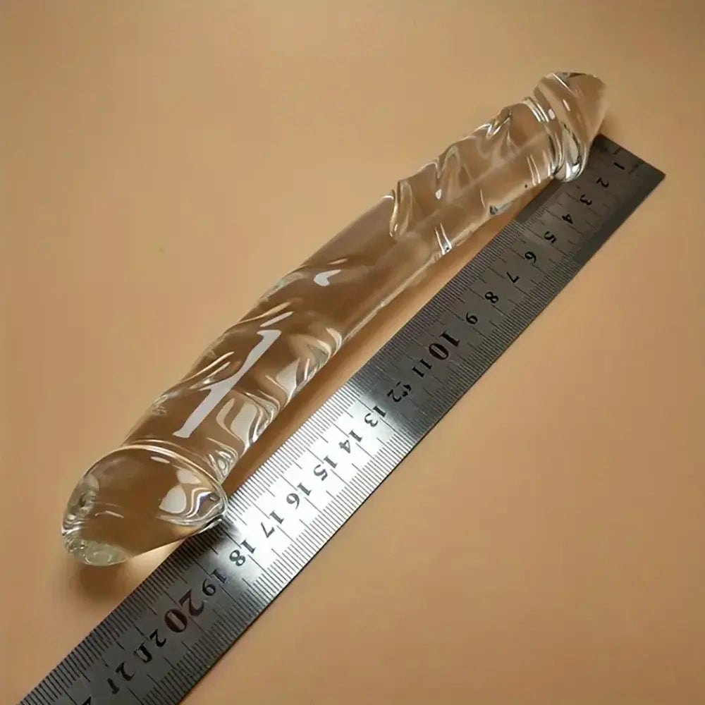 Clear glass double-ended dildo, photo 6