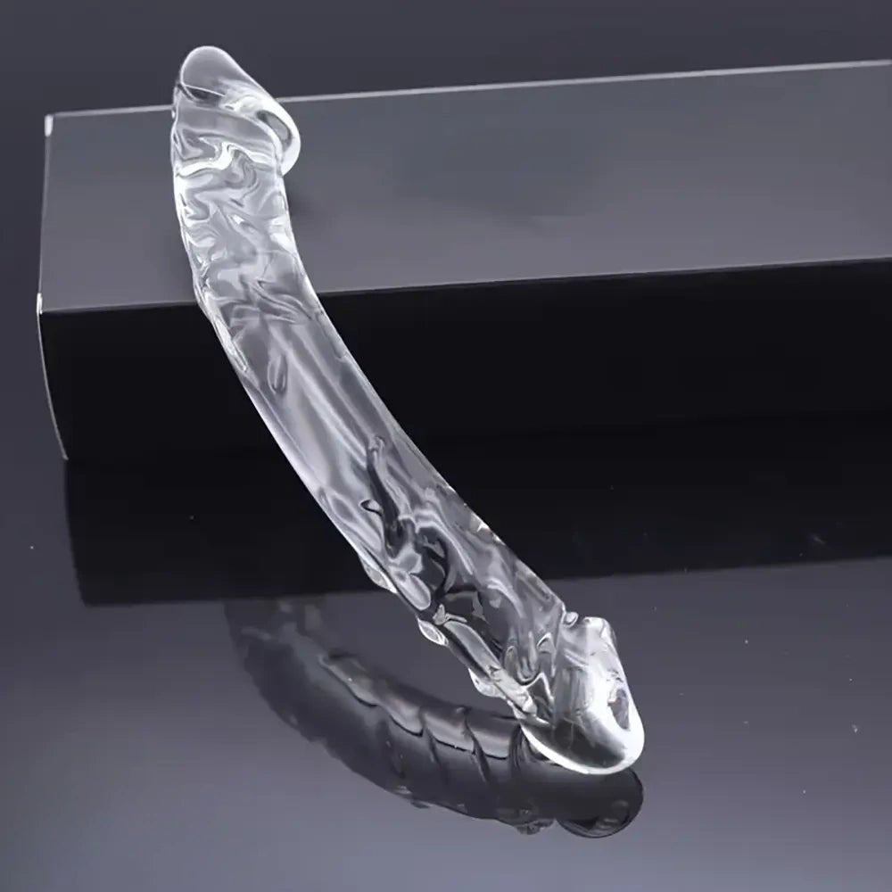 Clear glass double-ended dildo, photo 7