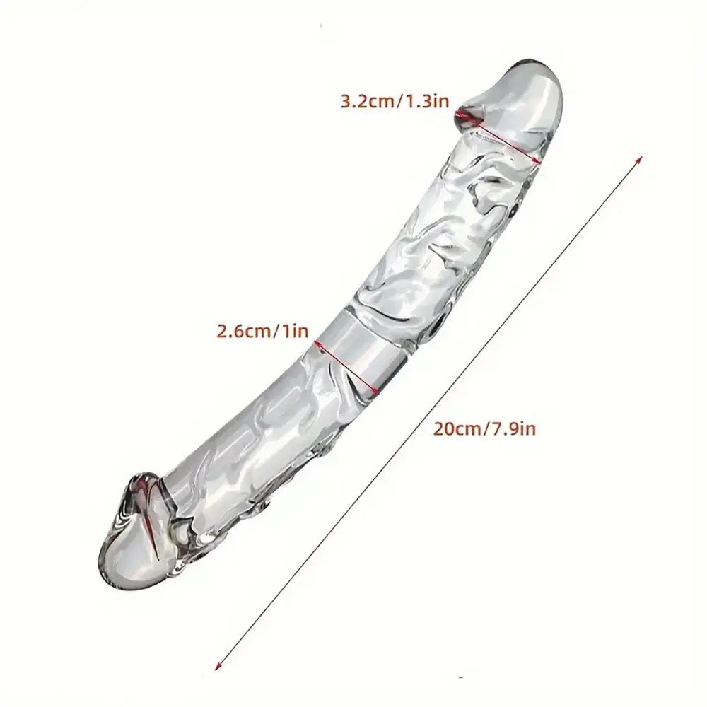 Clear glass double-ended dildo, photo 8