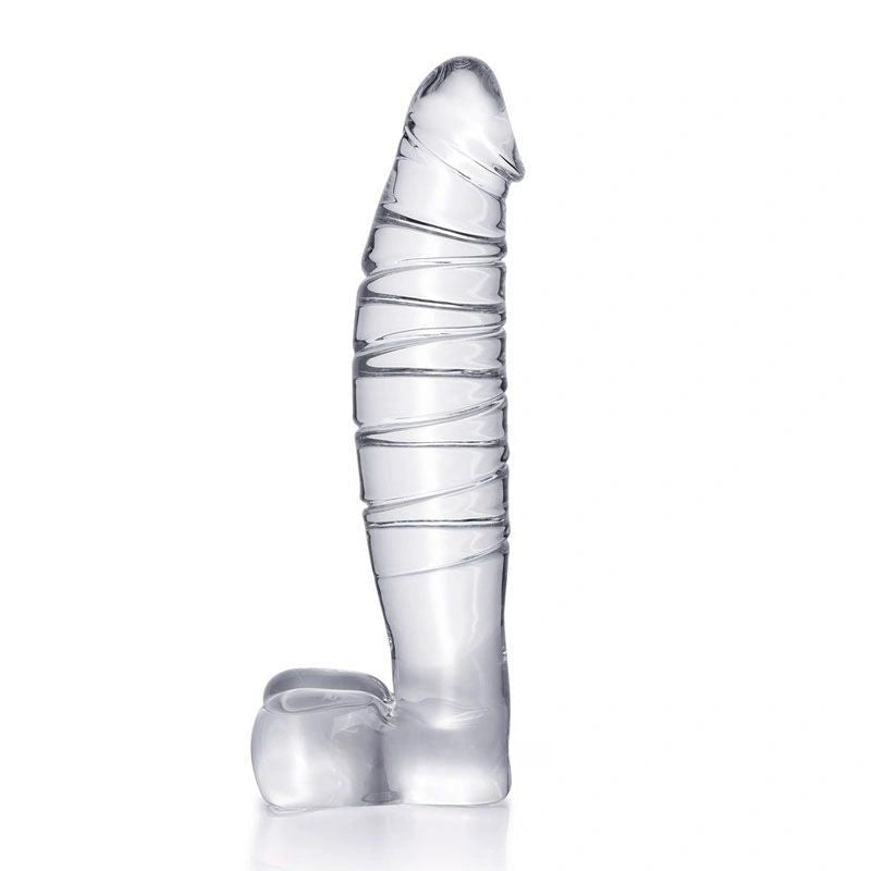 Clear glass spiral dildo, photo 1