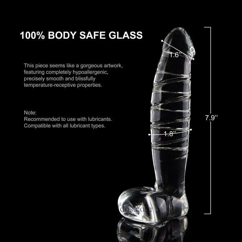 Clear glass spiral dildo, photo 2
