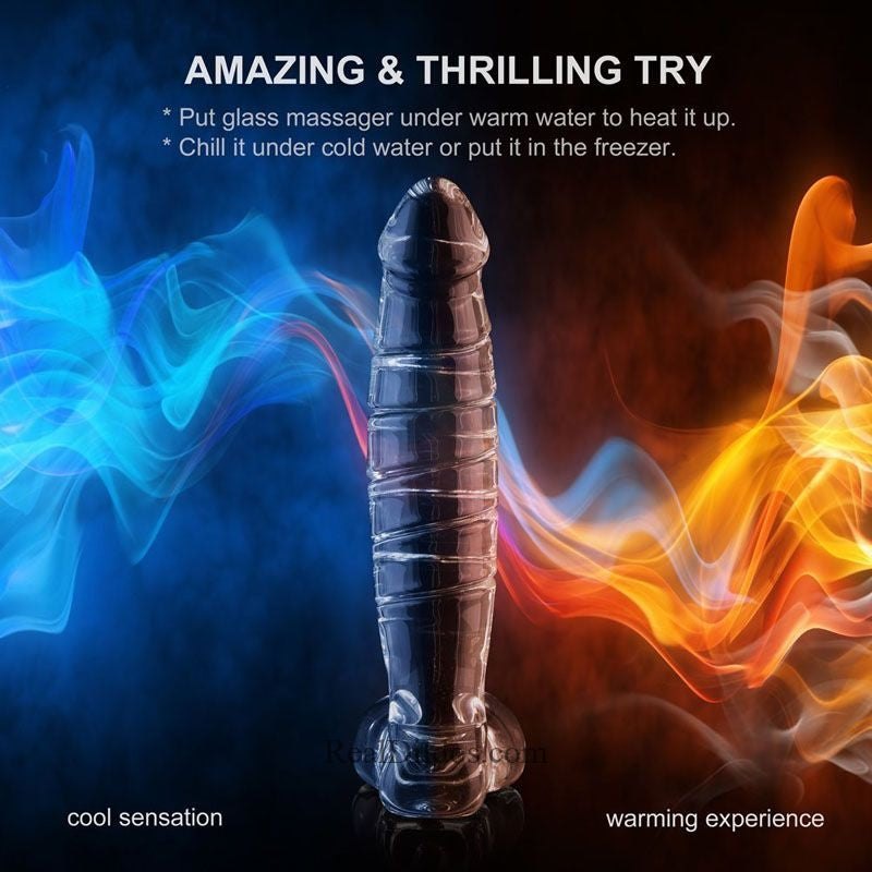 Clear glass spiral dildo, photo 3