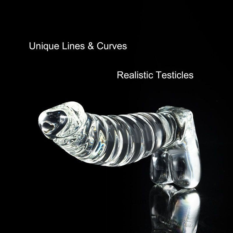 Clear glass spiral dildo, photo 5