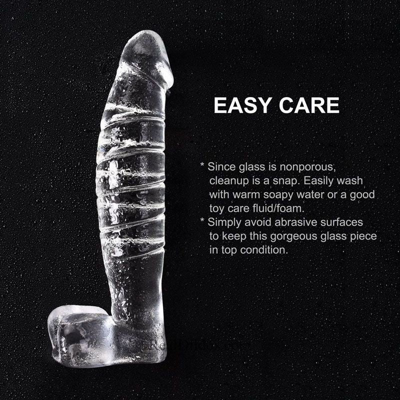 Clear glass spiral dildo, photo 6