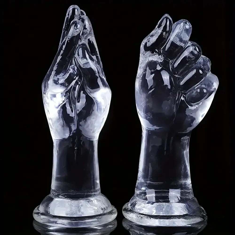 Clear PVC closed fist dildo, photo 1