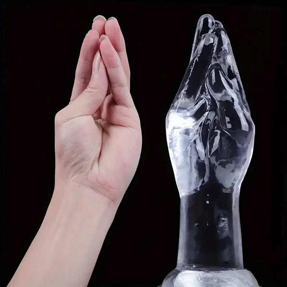 Clear PVC closed fist dildo, photo 10