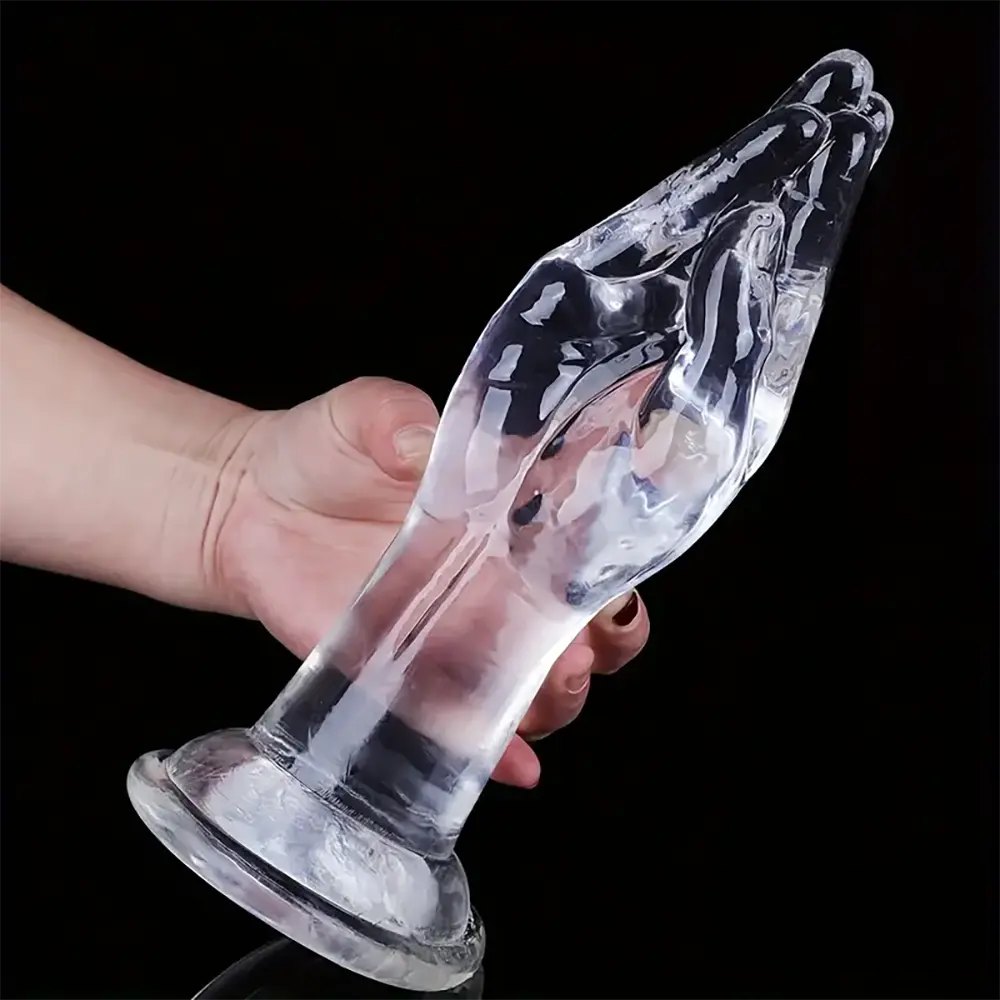 Clear PVC closed fist dildo, photo 11