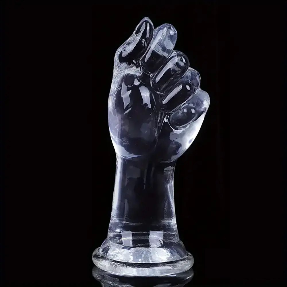 Clear PVC closed fist dildo, photo 2