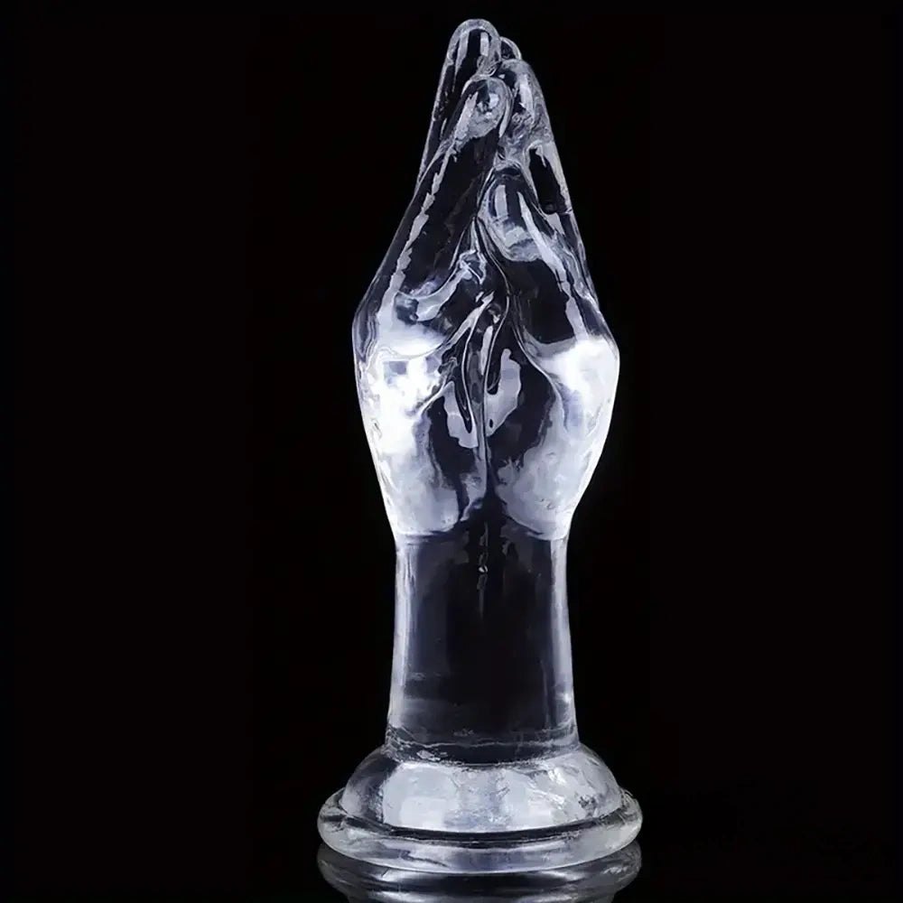 Clear PVC closed fist dildo, photo 3