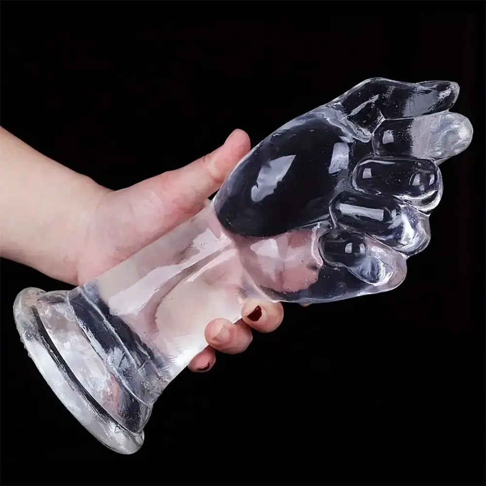 Clear PVC closed fist dildo, photo 6
