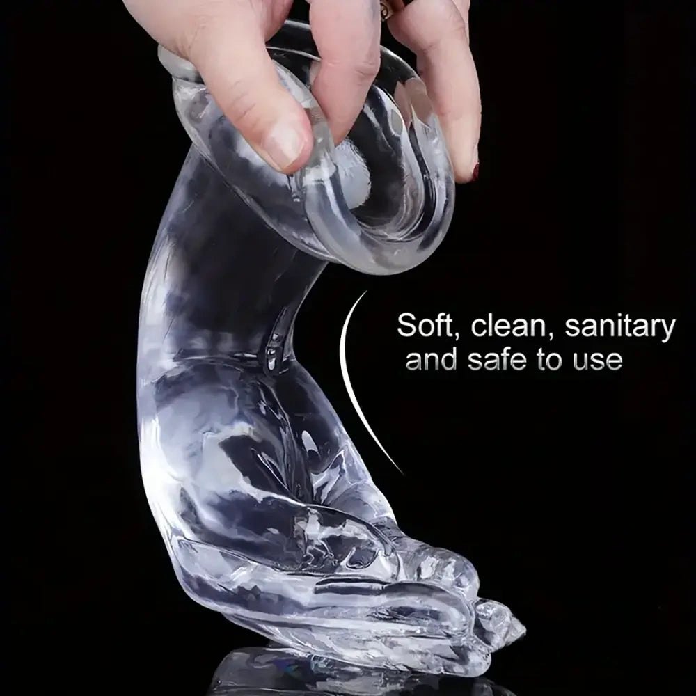 Clear PVC closed fist dildo, photo 8
