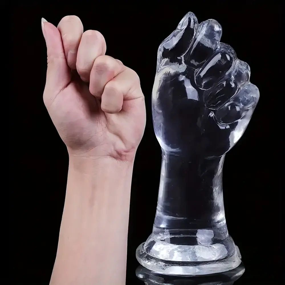 Clear PVC closed fist dildo, photo 9
