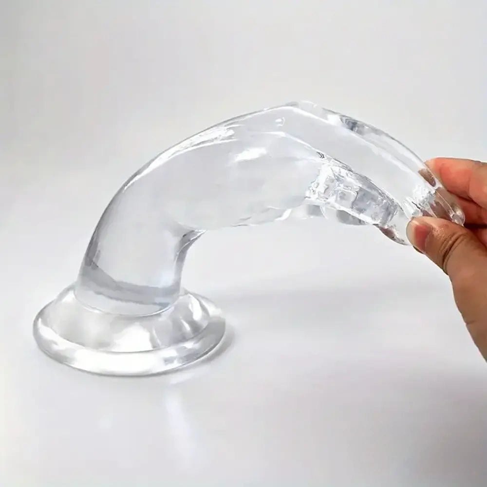 Clear pvc fist-shaped dildo with suction cup base, photo 3