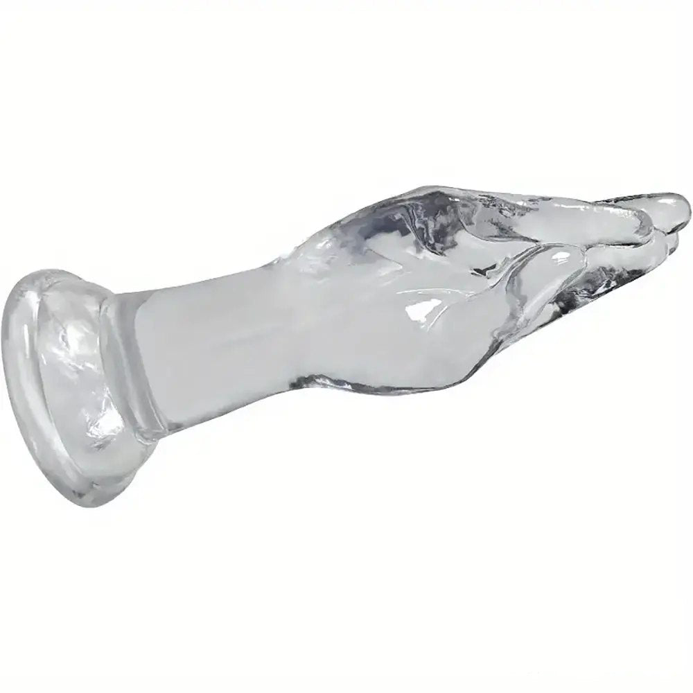 Clear pvc fist-shaped dildo with suction cup base, photo 4