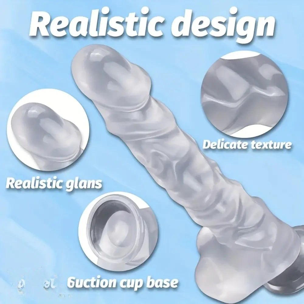 Clear pvc realistic dildo, photo 1