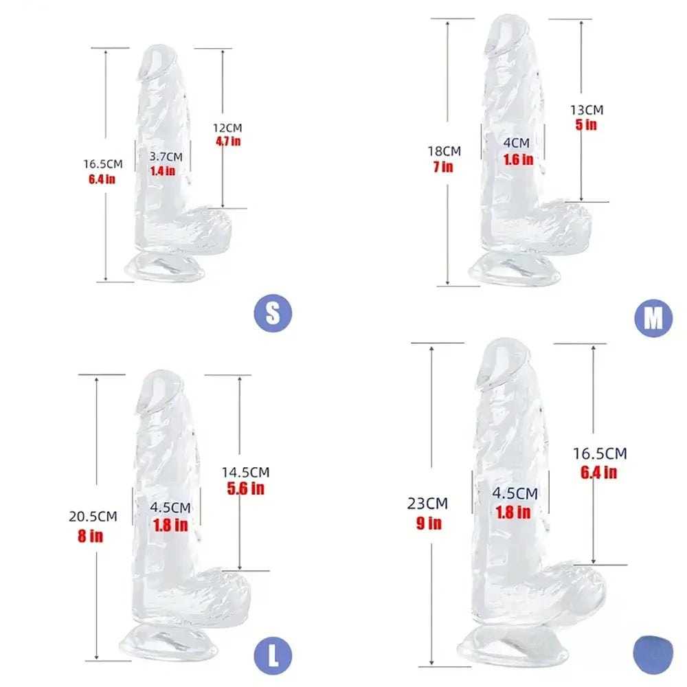 Clear realistic PVC dildo, photo 10