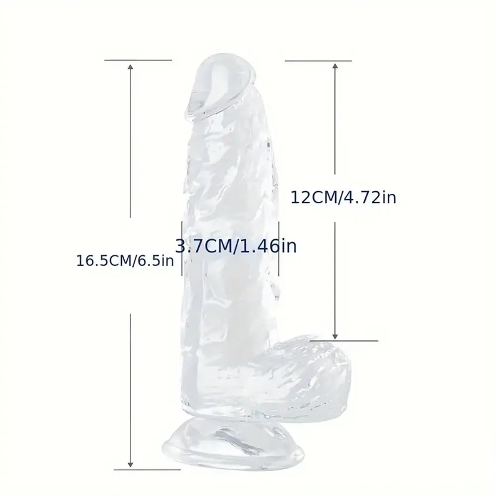 Clear realistic PVC dildo, photo 12