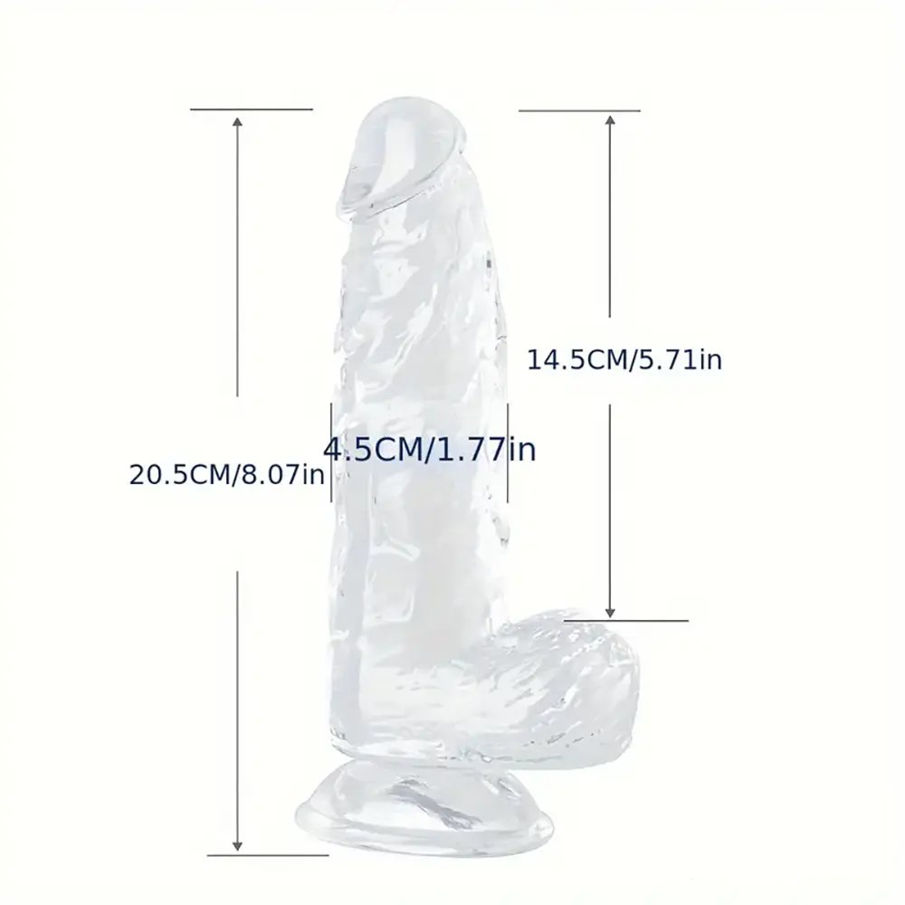 Clear realistic PVC dildo, photo 14