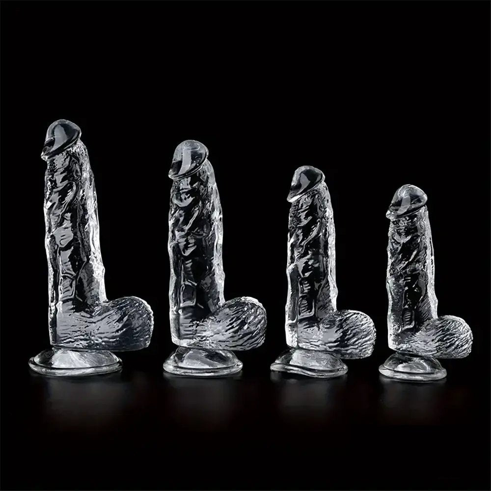 Clear realistic PVC dildo, photo 2