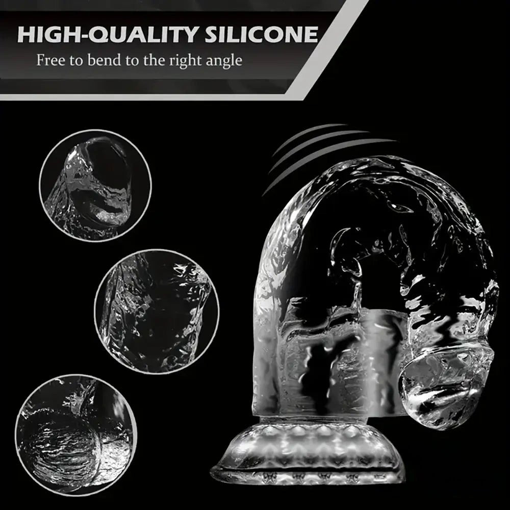Clear realistic PVC dildo, photo 7