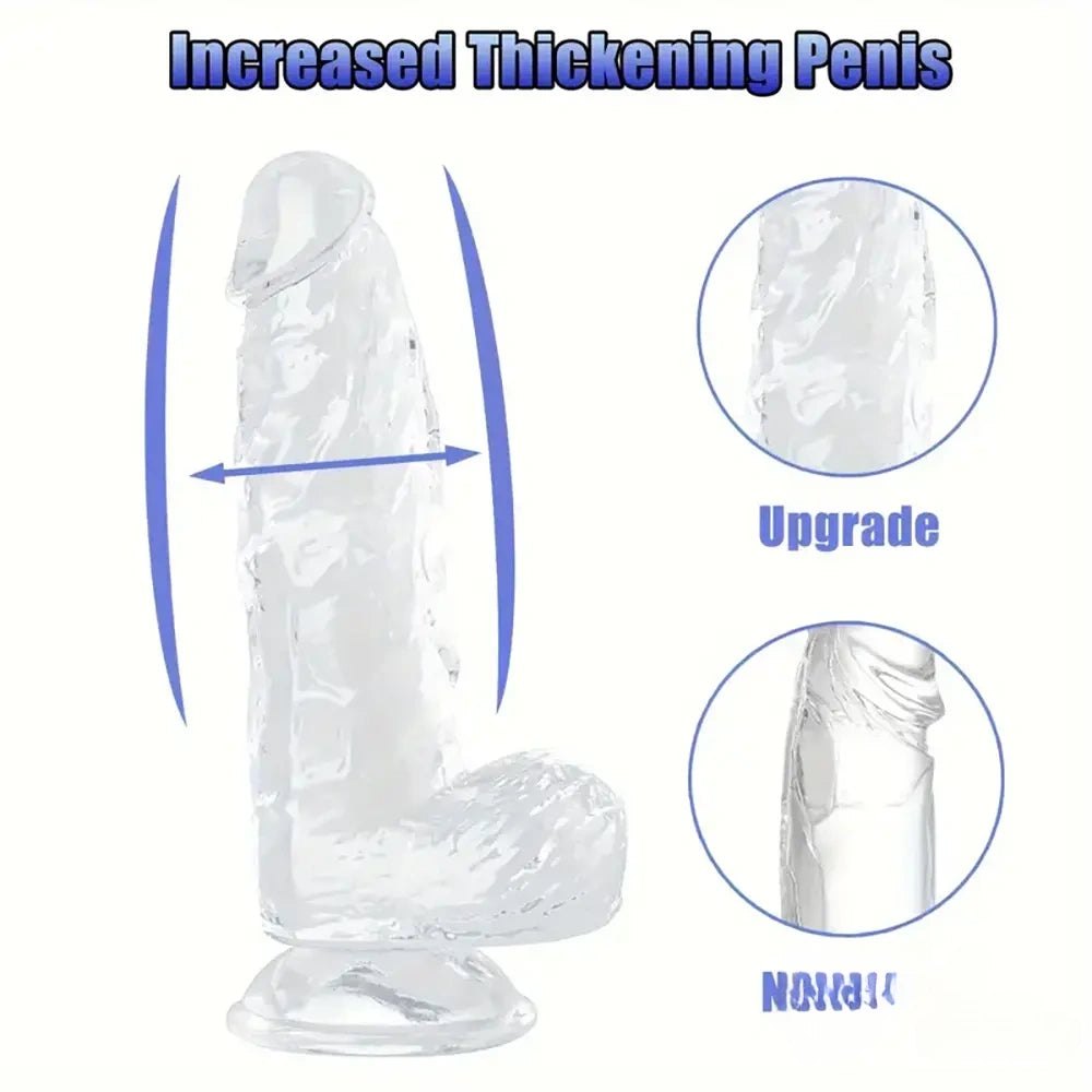 Clear realistic PVC dildo, photo 9