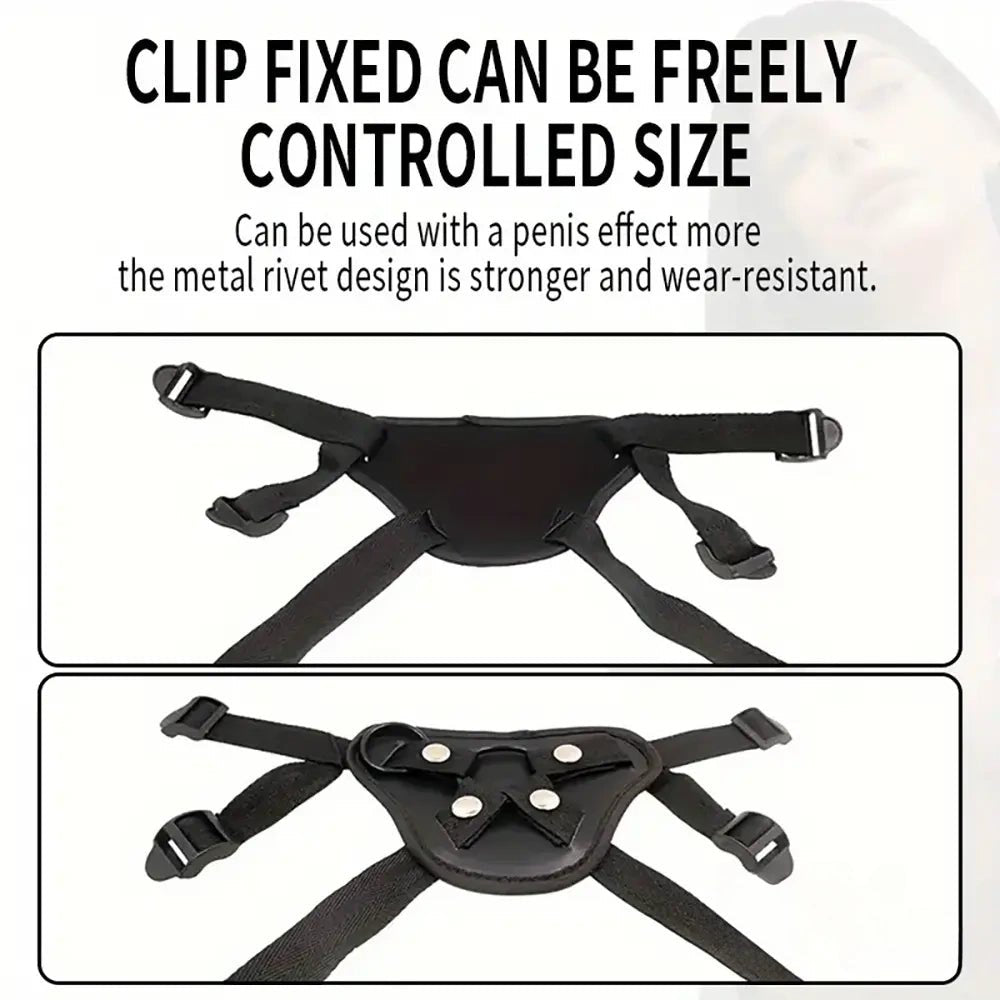 Clear pvc strap-on harness dildo, photo 4