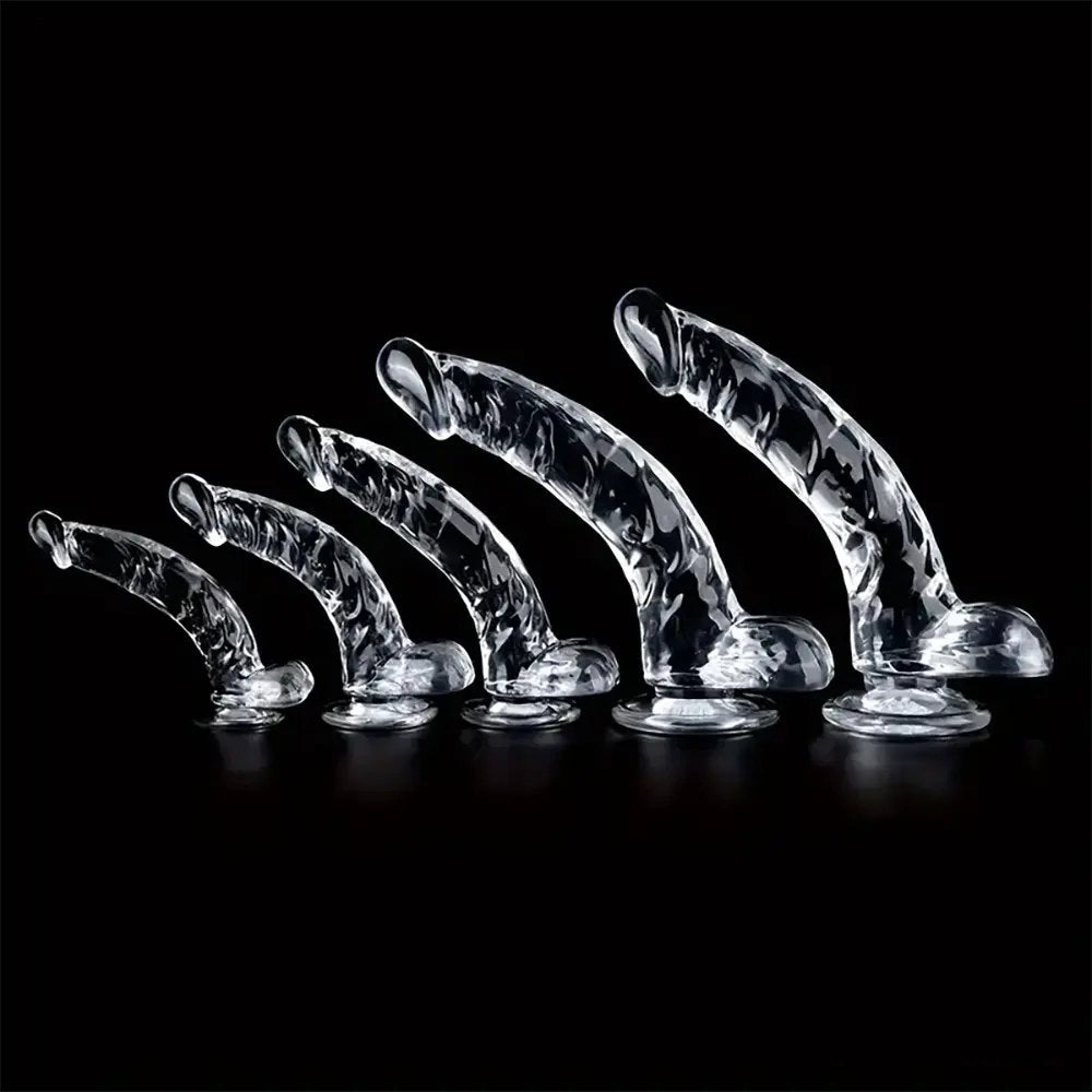 Clear PVC suction cup dildo, photo 1