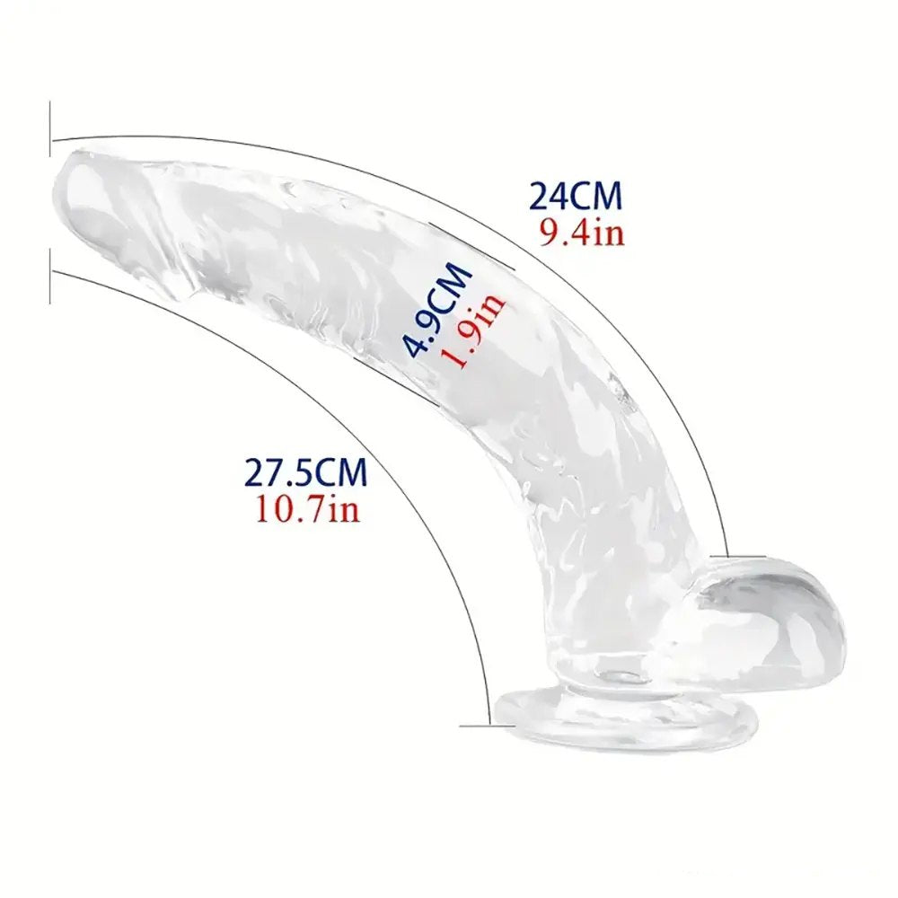 Clear PVC suction cup dildo, photo 11