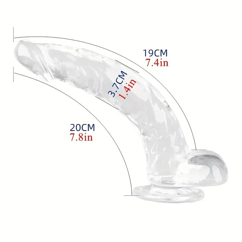 Clear PVC suction cup dildo, photo 12