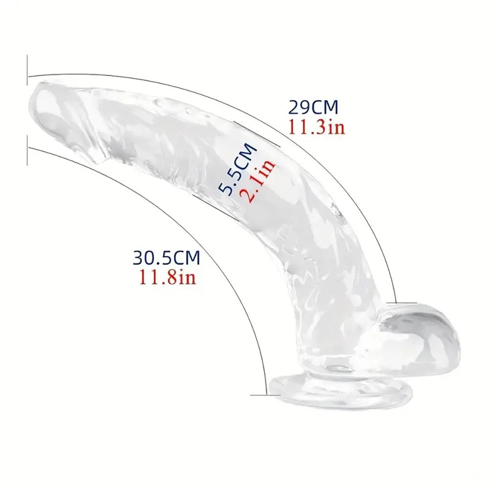 Clear PVC suction cup dildo, photo 13