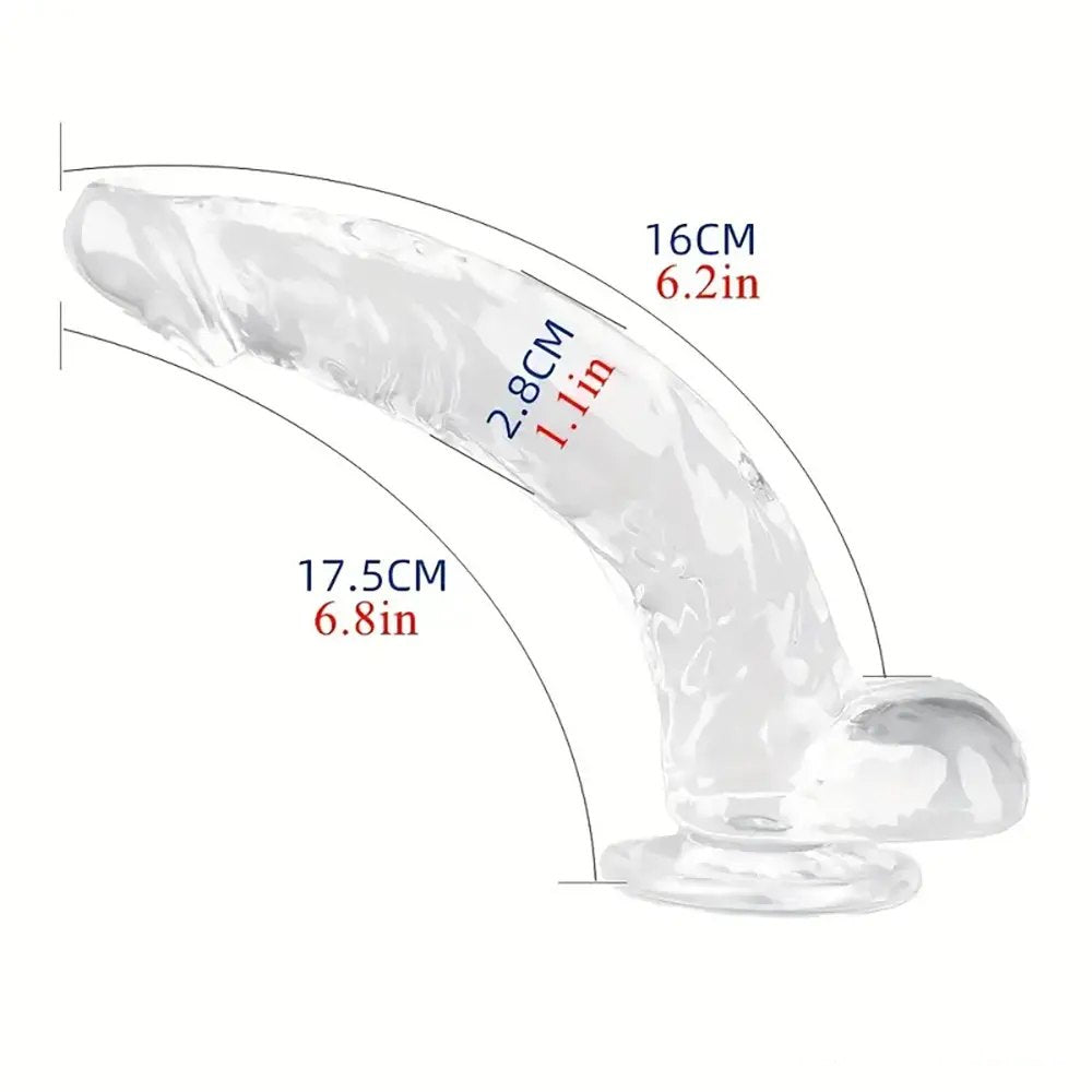 Clear PVC suction cup dildo, photo 14