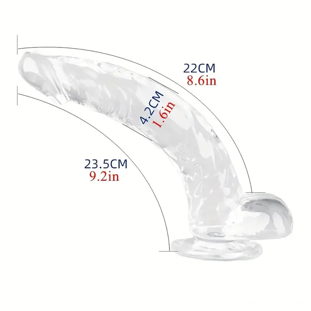 Clear PVC suction cup dildo, photo 15