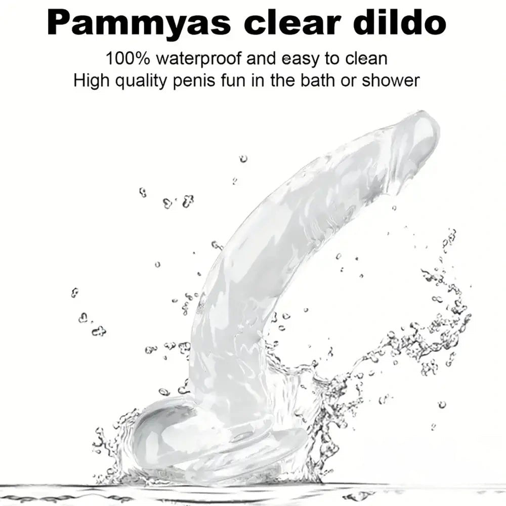 Clear PVC suction cup dildo, photo 3