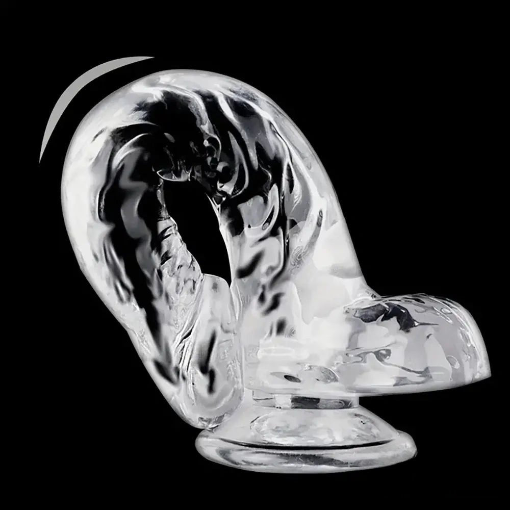 Clear PVC suction cup dildo, photo 5