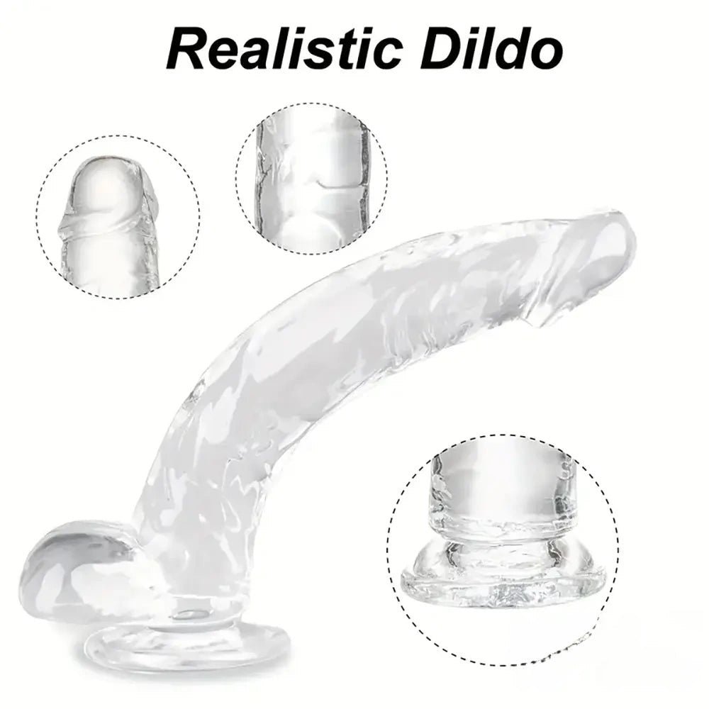 Clear PVC suction cup dildo, photo 7