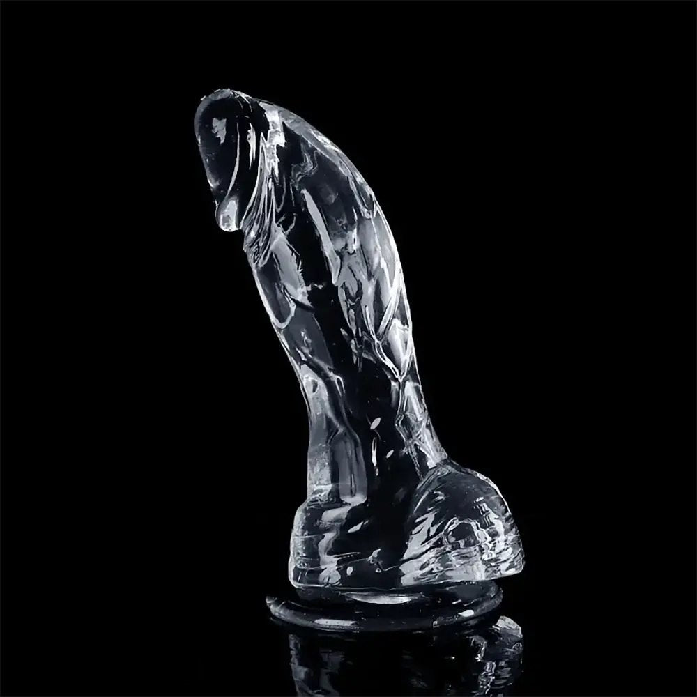 Clear realistic pvc dildo, photo 1