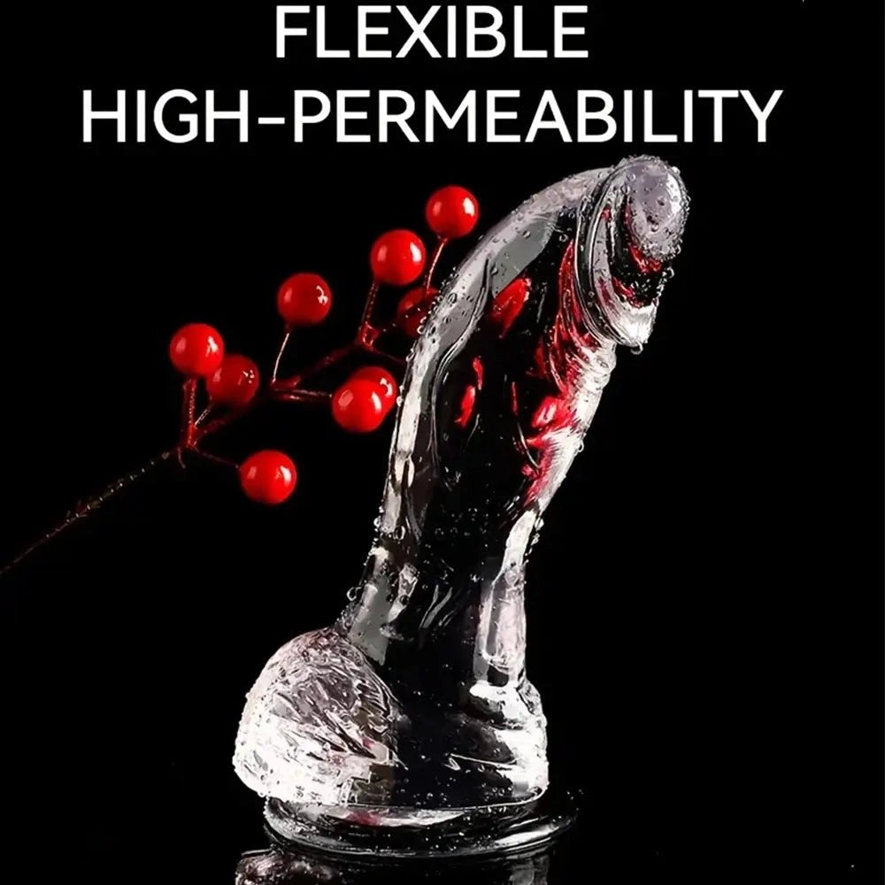 Clear realistic pvc dildo, photo 13