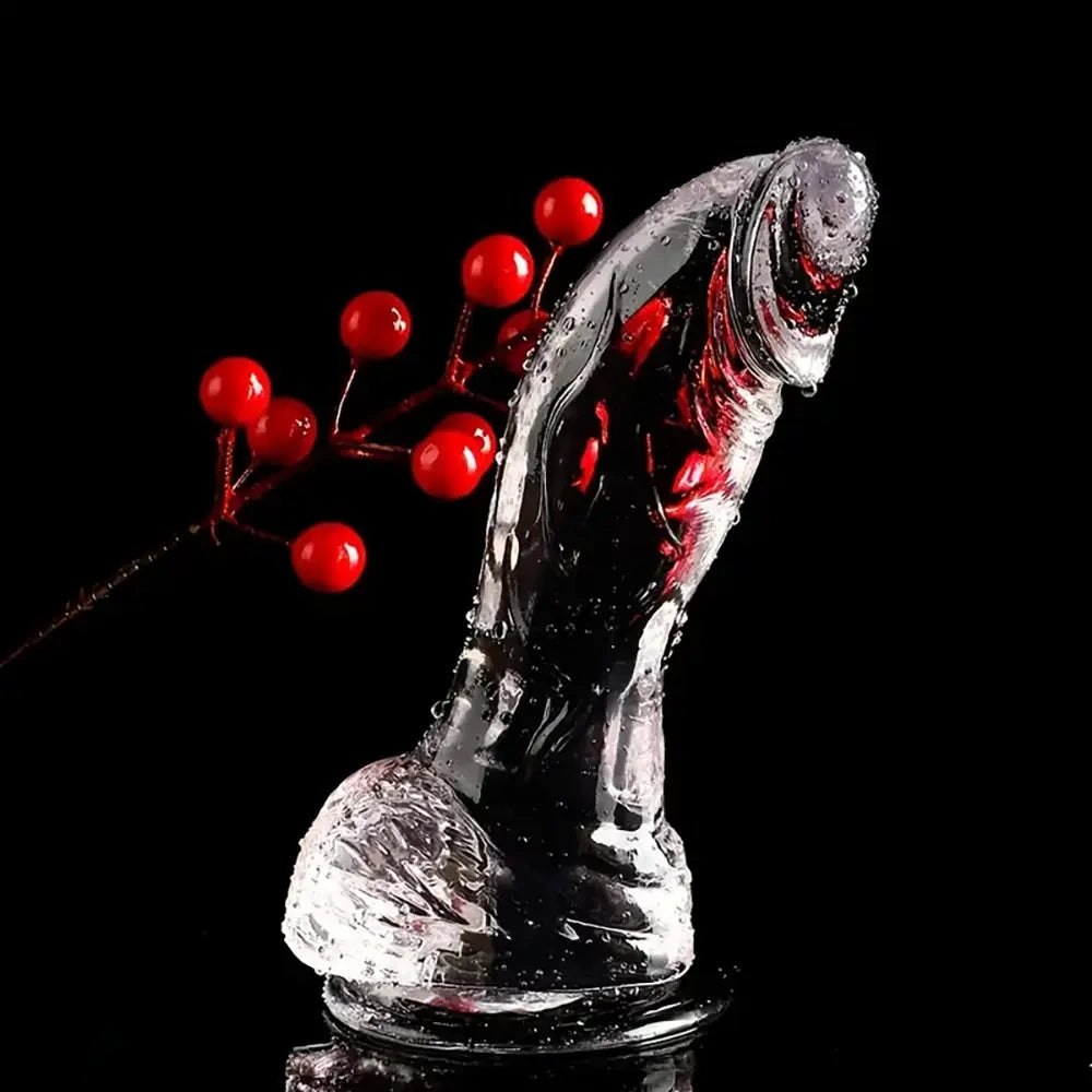 Clear realistic pvc dildo, photo 3