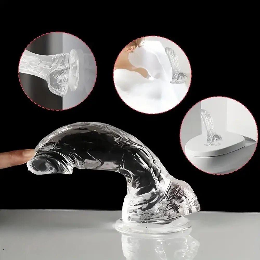 Clear realistic pvc dildo, photo 5