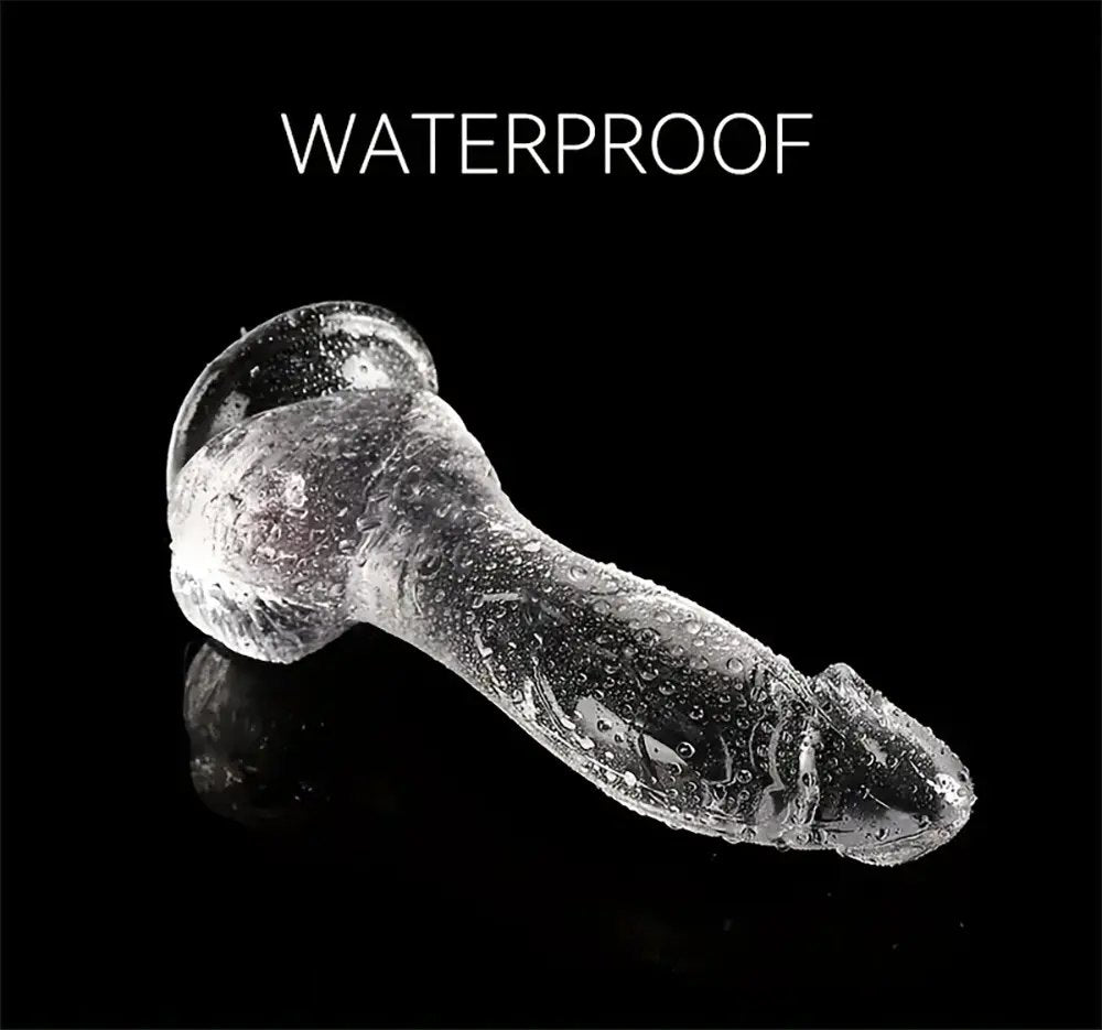 Clear realistic pvc dildo, photo 7